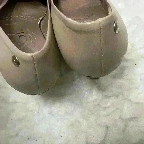 Agl Black Patent Brown Leather Cap Toe Slip On Block - Picture 5 of 8